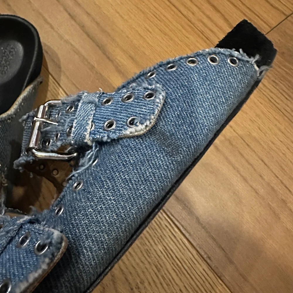 Isabel Marant Blue Denim Lennyo Sandals - Picture 2 of 5